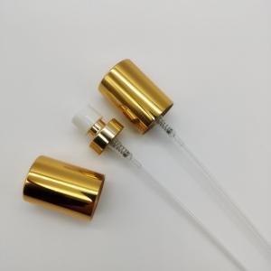Quality 18mm Crimp Spray Pump Golden Metal Perfume Bottle Spray Pump With Over Cover wholesale