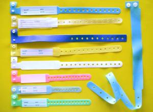 Customized Patient Identification Wristbands / Patient ID Bracelet With Hospital Logo