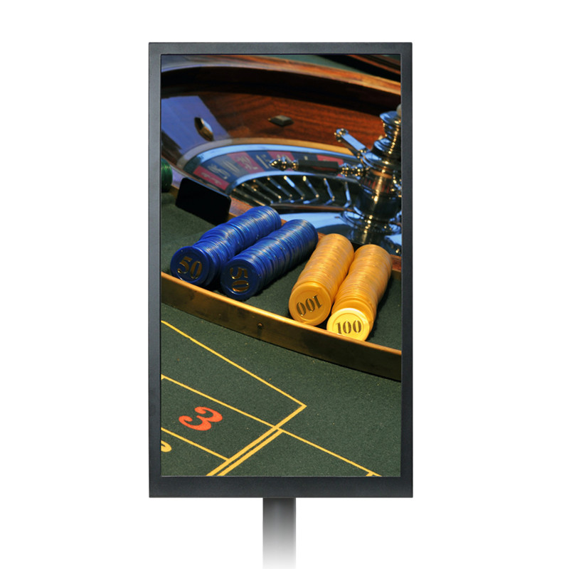 Matte Black Vertical Screen Monitor Double Sided LCD Display 1920 x 1080
