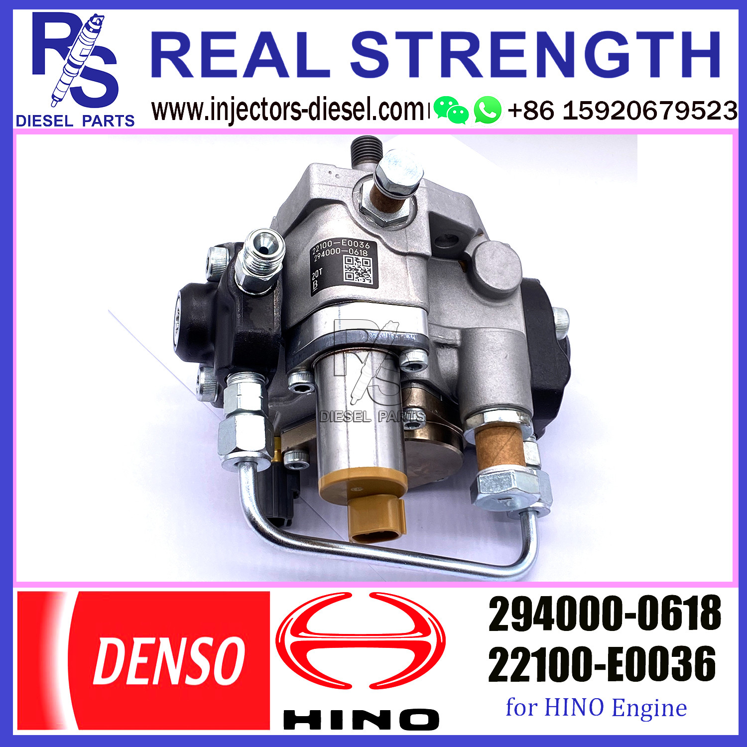 DENSO pump Fuel Injection Pump 294000-0610/22100-E0030/294000-0617/294000-0618 for Kobelco Sk200-8 Excavator HINO J05e