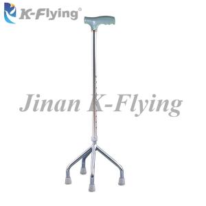 Quality Four Foot Portable Disbaled Elderly Walking Stick Metal Loading 100 Kg wholesale