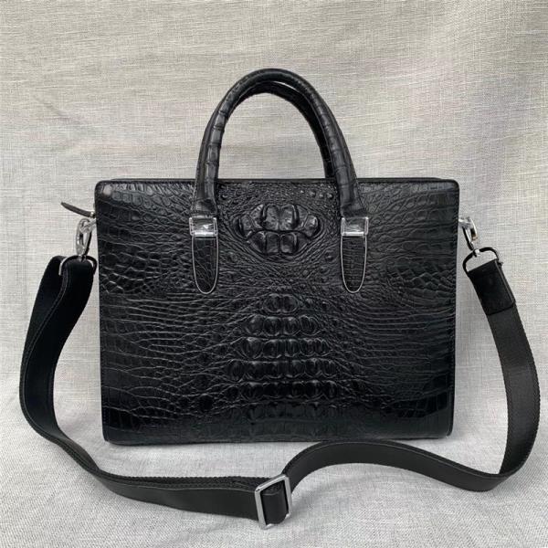 Authentic Crocodile Skin Businessmen Laptop Briefcase Genuine Alligator Leather