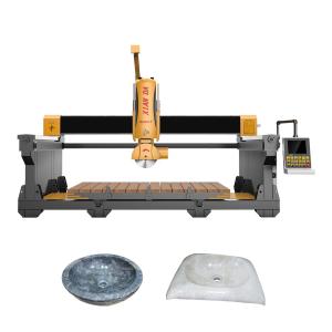 Quality Integrated CNC Bridge Granite Cutting Milling Machine 3400X2000mm Trolley wholesale