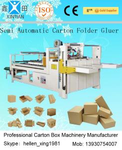 China Cardboard Corrugated Carton Box Folding Gluer Machine , Paper Folder on sale