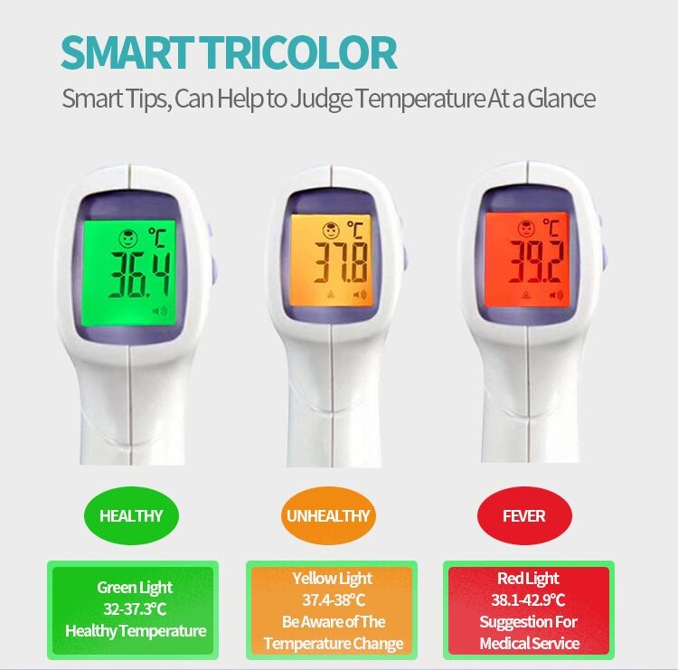 AAA Battery Non Contact Infrared Thermometer LCD Display For Oral / Underarm