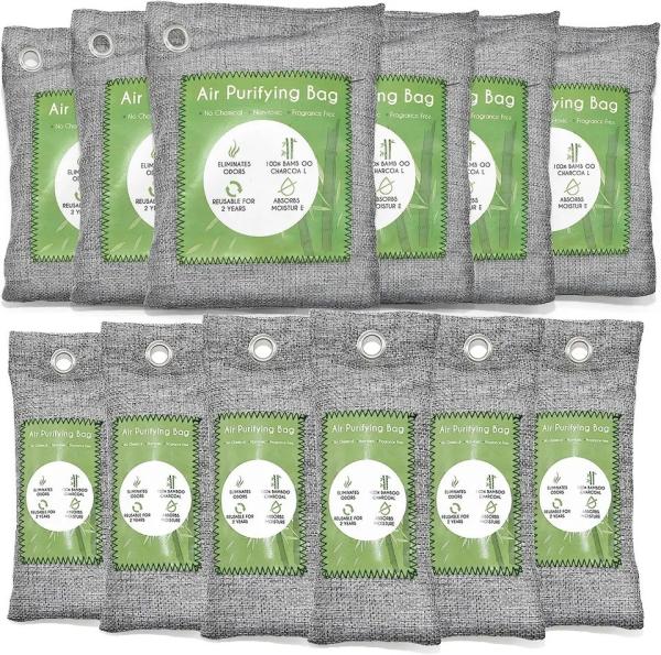 Activated Bamboo Charcoal Air Purifying Bag for Home Office Bedroom Lobby Hotel
