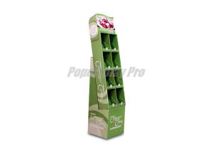 Quality 8 Pockets Recyclable Cardboard Floor Display Stands Beautiful Easy Assembly wholesale