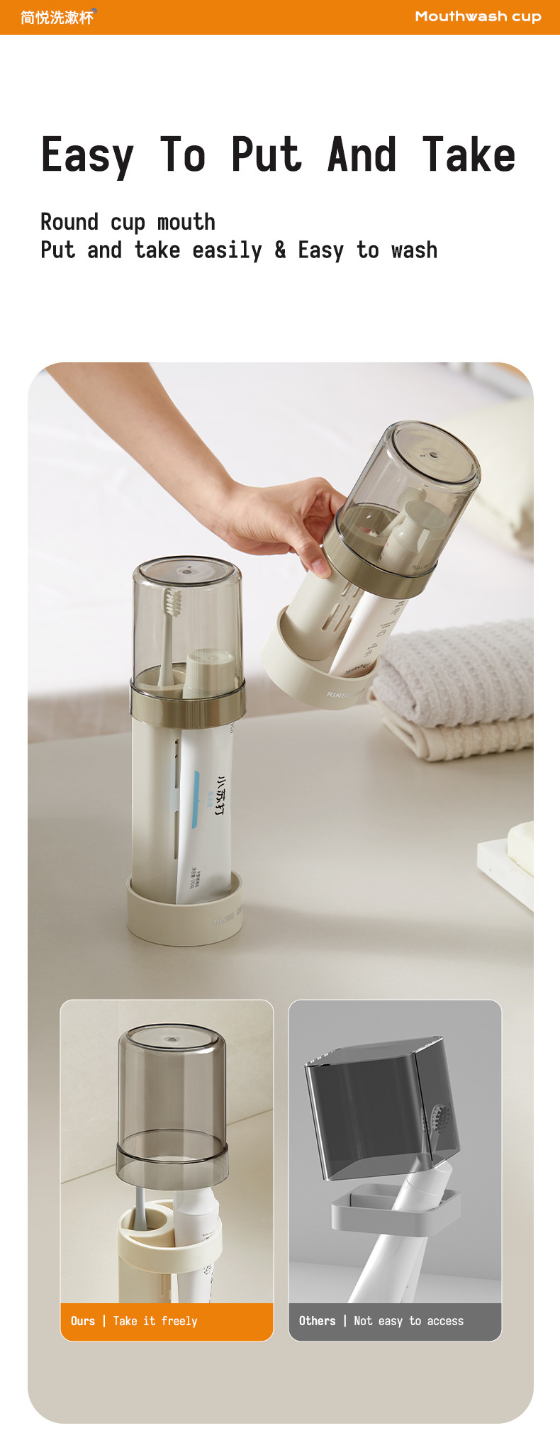 Toothbrush Holder Stand with Cover Cup Height Adjustable Electric Toothbrush Holders for Bathrooms
