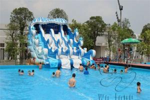Quality summer durable wave inflatable water slide for sale wholesale