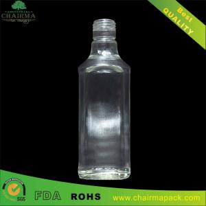 Quality 375ml Blown Square Glass Bottle for Gin wholesale