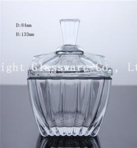 Quality high white glass square fruit plate, glass candy container with lid wholesale