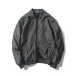 Oem Factory Manufacturer Custom Logo Causal Slim Fit Cotton Suede Leather Zip Up