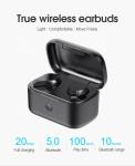 Black DC 5V 1A 50mAh Wireless Bluetooth Earphone