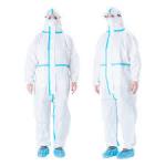 Lab Hazmat Isolation Disposable Medical Protective Coveralls With Hood