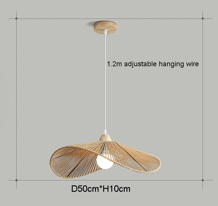 Nordic Wabi Sabi Led Pendant Lights For Living Room Home Decoration Rattan Bedroom Chandelier(WH-AP-587)