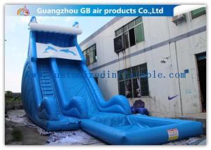 Quality Blue Dolphin Inflatable Rental Water Slides Bounce House For Big Kids / Teenagers wholesale