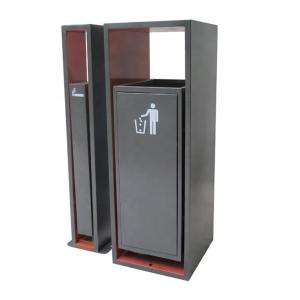 Quality Sustainable Rectangular Steel 50L Park Dustbin wholesale
