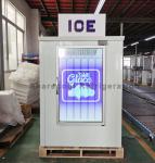 Indoor Fan Cooling Bagged Ice Merchandiser Glass Door With Heater