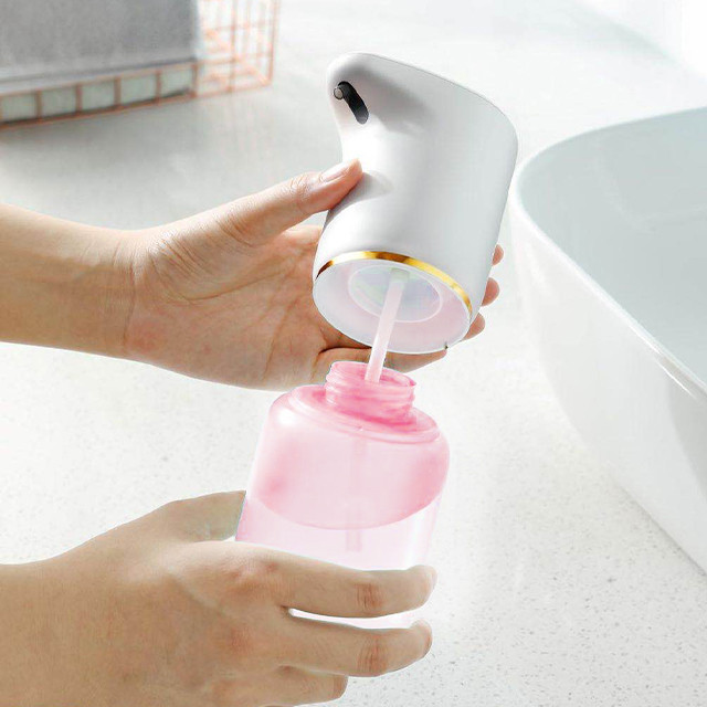 Orange USB Automatic Soap Dispenser CE Bathroom 400ML