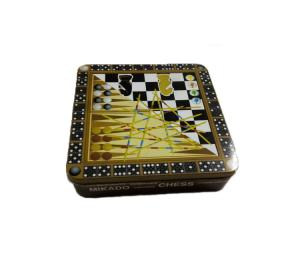 Quality Customized Size Square Tin Can Chessboard Pattern For Food Storage Durable wholesale