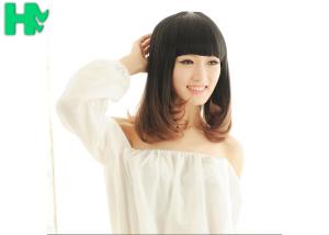 Quality Natural Straight Heat Resistant Fiber Wigs Lace Front With Dark Brown wholesale