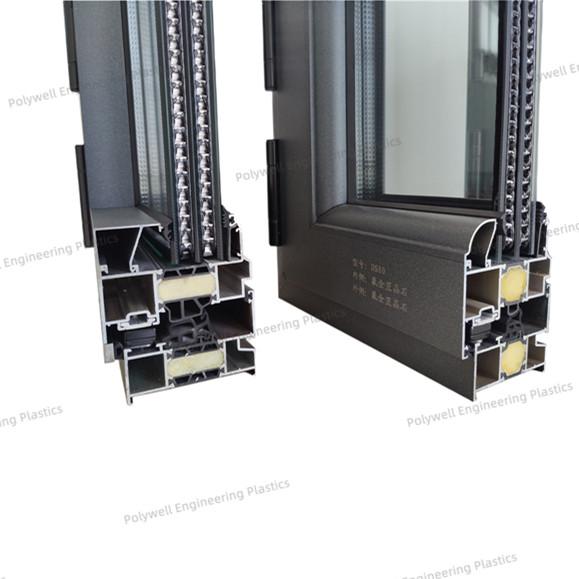 Highly Toughened Aluminum Sliding Window With Polyamide Extrusion Heat