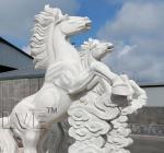 Large White Marble Horse Statue Stone Garden Animals Sculpture