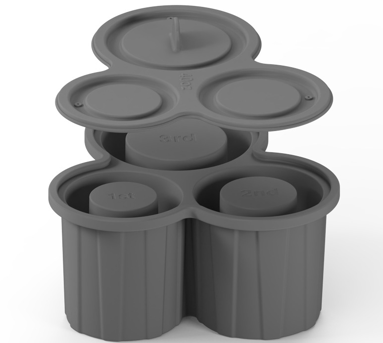 Convenient Hollow Cylinder Ice Maker for 20-40 oz Tumbler Cups Silicone Material