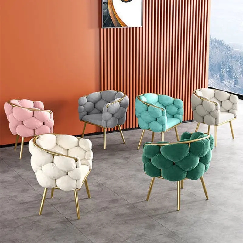 Velvet Tufted Dining Room Chairs Adjustable Beige Upholstered Dining Chairs