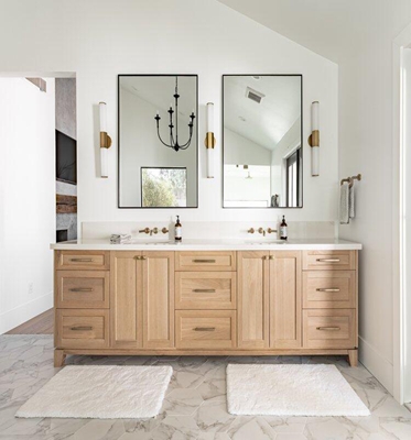 Create A Modern Look In Your Bathroom With Plywood Wall Vanity Cabinet And Led Mirror