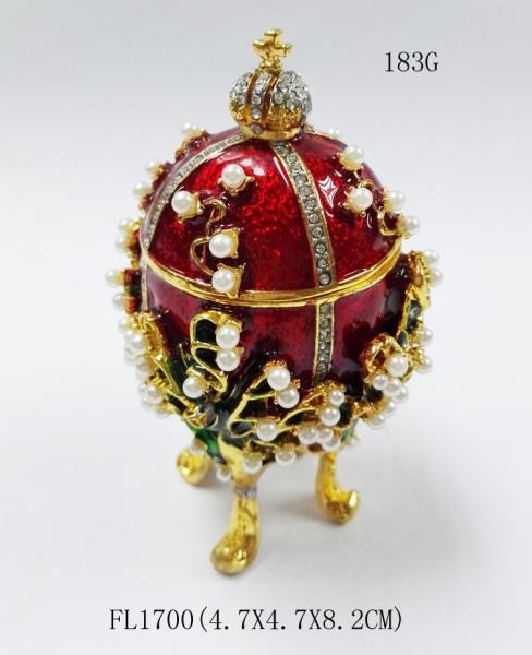 Enameled Easter Egg Jewelry Box wholesale easter egg metal Faberge Egg Jewelry