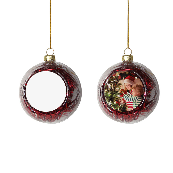 Christmas Gift Personalized Sublimation Glass Christmas Ball