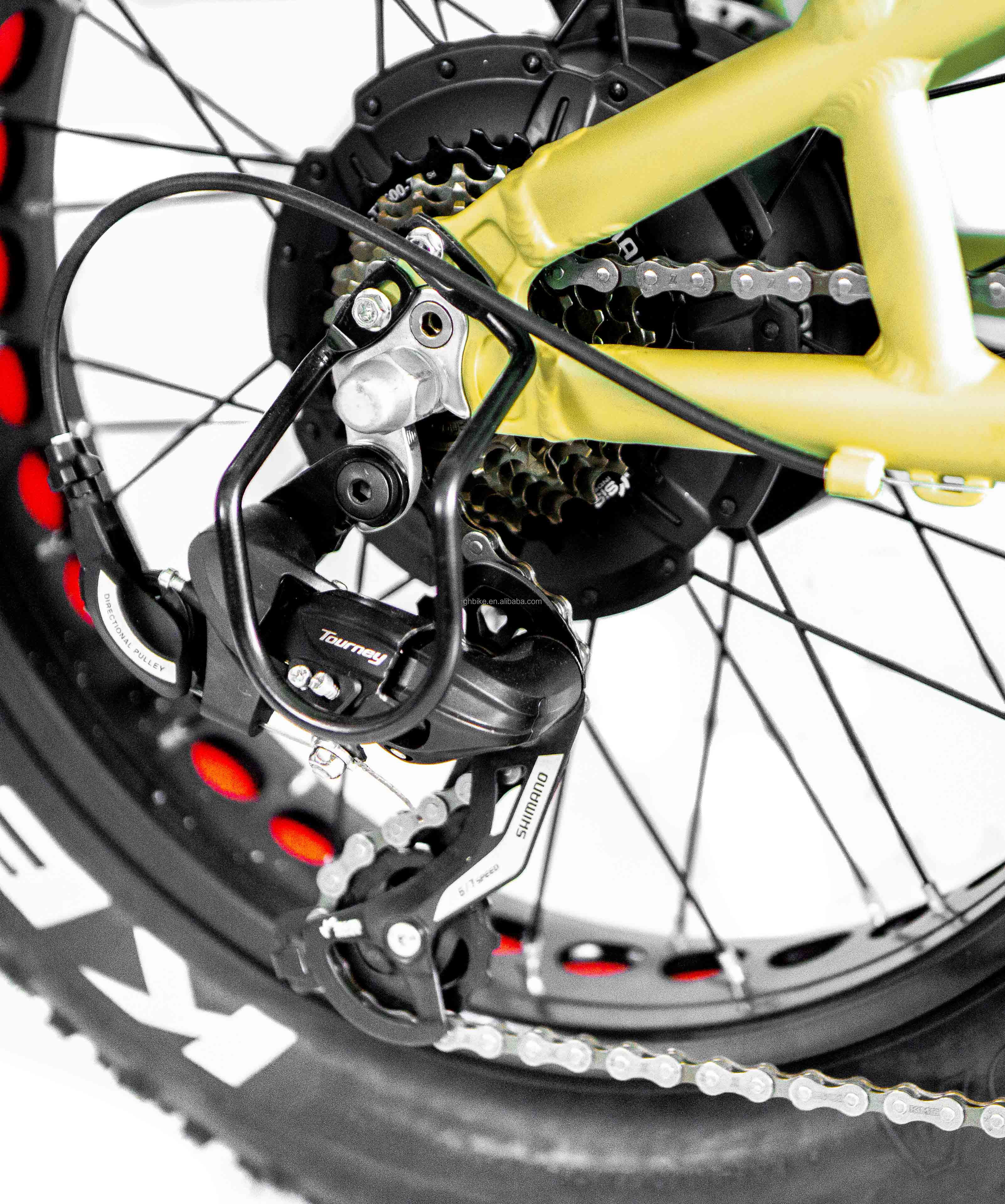 Aluminum Alloy Frame 48V34AH 1000W Fat Tire Ebike with Dual Batteries and Two Baskets