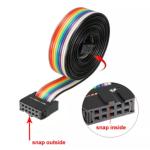 24-30AWG Electronics Wire Harness , Flat Ribbon Jumper Cable Rainbow Color