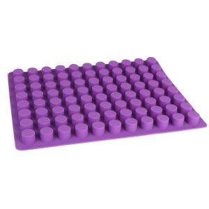 Quality 88 Holes Silica Gel Ice Cube Molds Purple Baking Chocolate Molds wholesale
