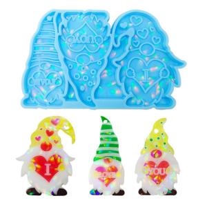 Quality MHC Silicone Resin Mold Epoxy Resin Molds for Keychain Clear Santa Claus Ornament Shapes Set wholesale