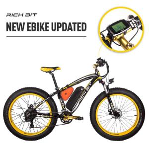 Quality US EU STOCK Long Range Fat Tire Electric Bike 1000w 17Ah All Terrain Motorcycle Hardtail Rich Bit Rt-012 wholesale