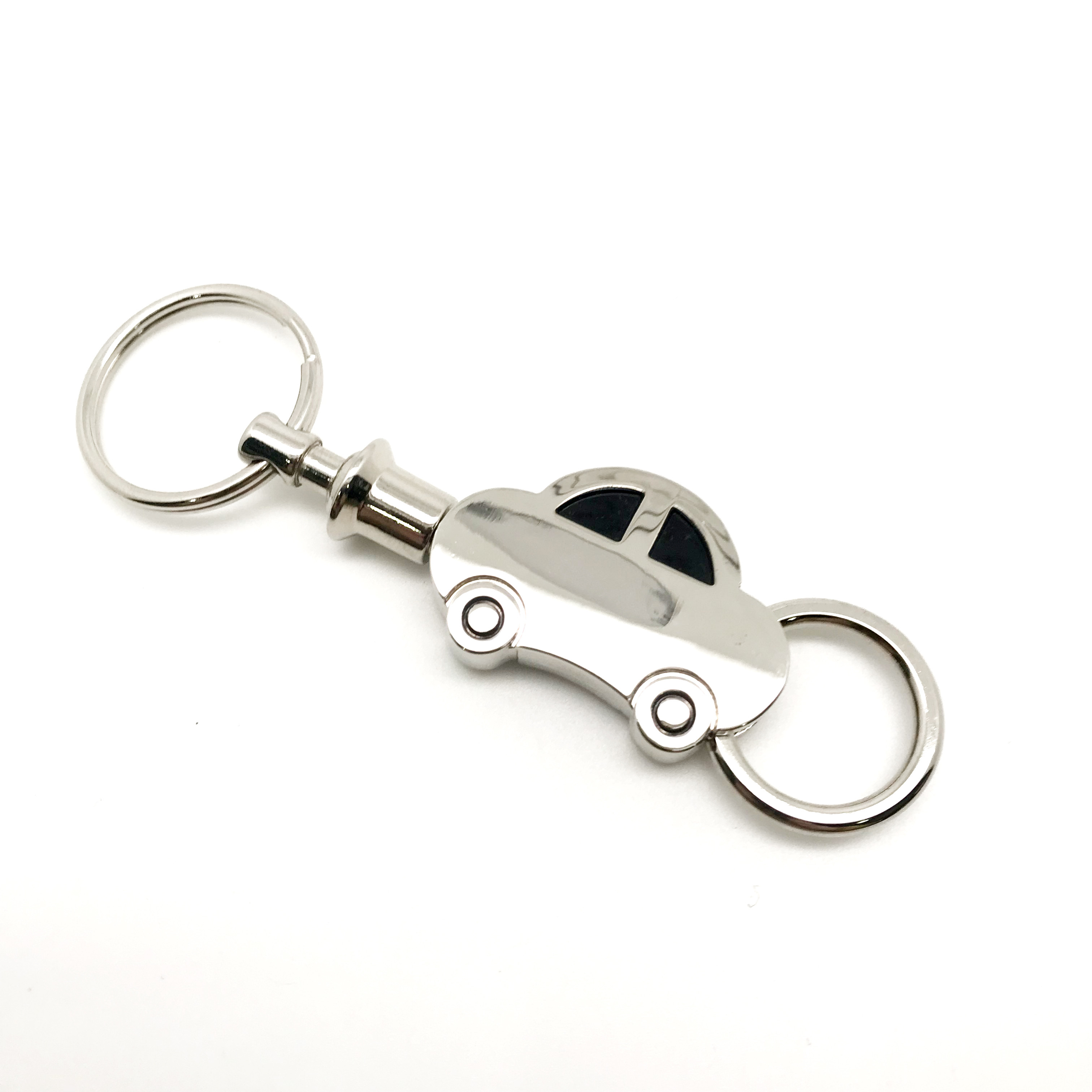 Metal Keychain Holder with Package of Metal Material and Individual Polybag Package