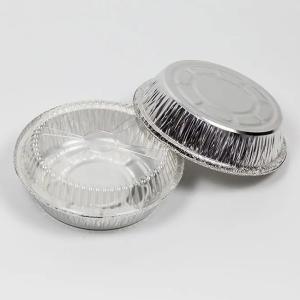 Quality Round Aluminum Foil Pizza Baking Pans / Trays With Plastic / Foil / Paper Lid wholesale
