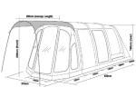620*310*200CM Grey Blow Up Camper Tents Waterproof PU3000MM Windproof Lightweigh