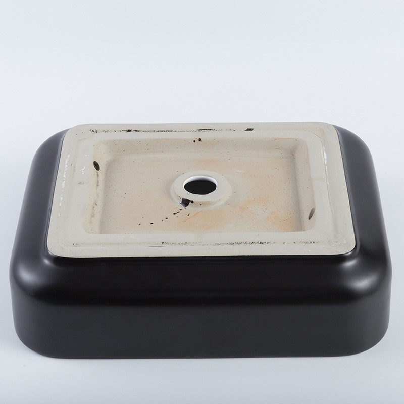 Delicate Solid Counter Top Bathroom Sink Impact-Resistance Rectangular Hand Basin