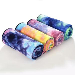 Quality Tie-dyed Yoga Blankets Pilates Yoga Blankets Gymnastics Mat Absorb Sweat Yoga Towel Portable Non-slip Fitness Towel wholesale