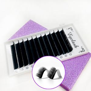 Quality Natural Black Soft 3D Silk Lashes / Faux Mink Lashes 8MM-17MM Length wholesale