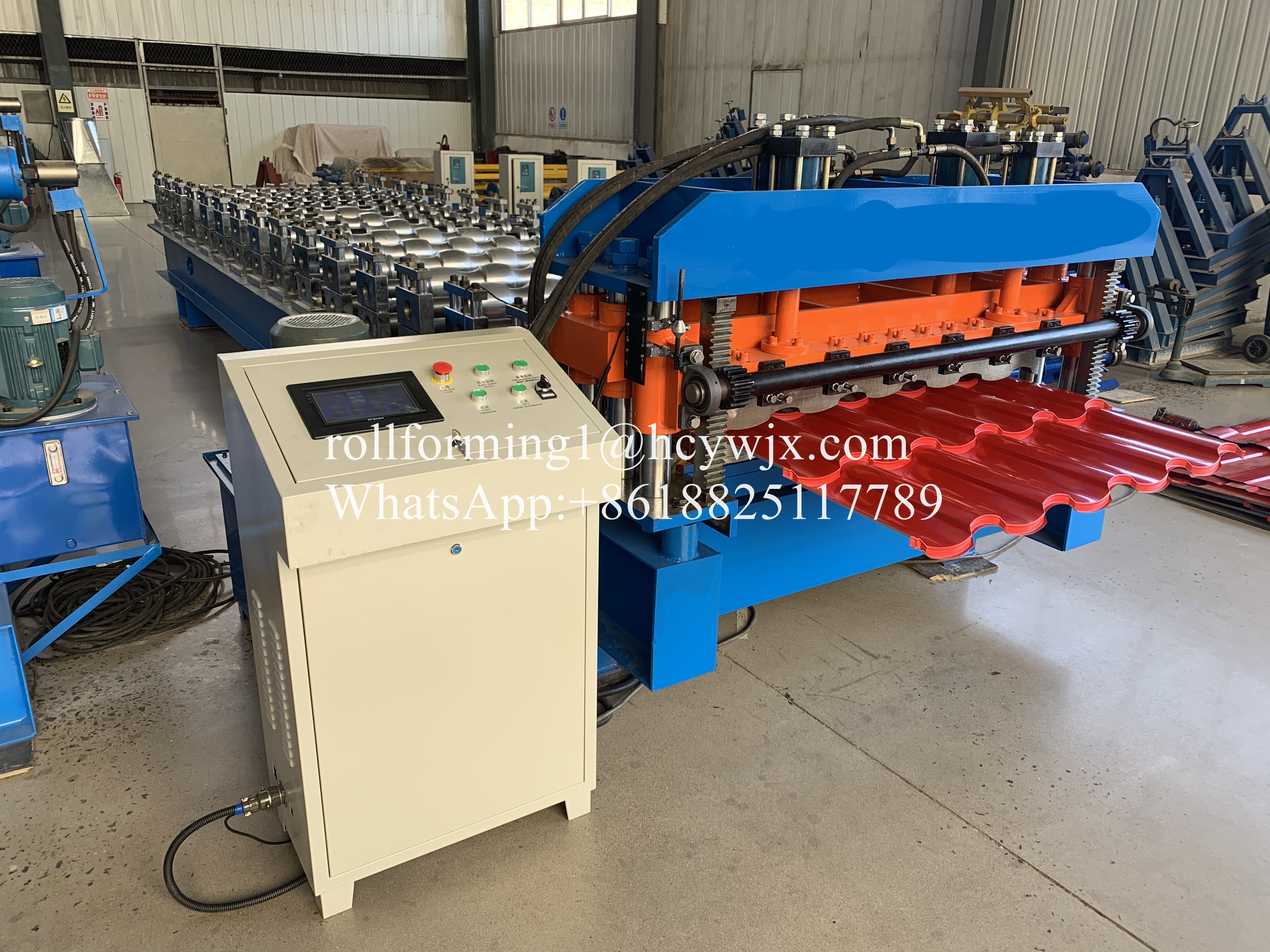 Hydraulic 2m/Min Glazed Tile Roll Forming Machine