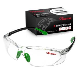 Quality ANSI Z87 Safety Glasses Goggles Anti UV Scratch Resistant Safety Glasses TPR Nose Tip wholesale