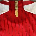 Long Lasting Football Fan T Shirt Red Football Jersey Polyester Fiber