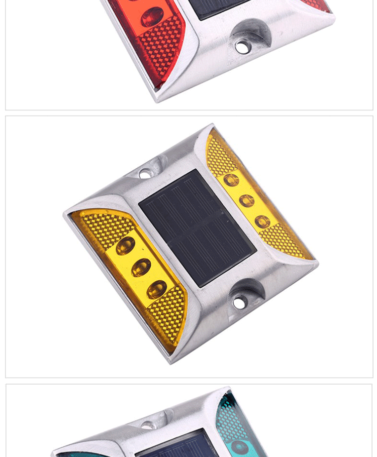 100*20*20 Cast Aluminum Reflective Square Road Stud For Road Safety