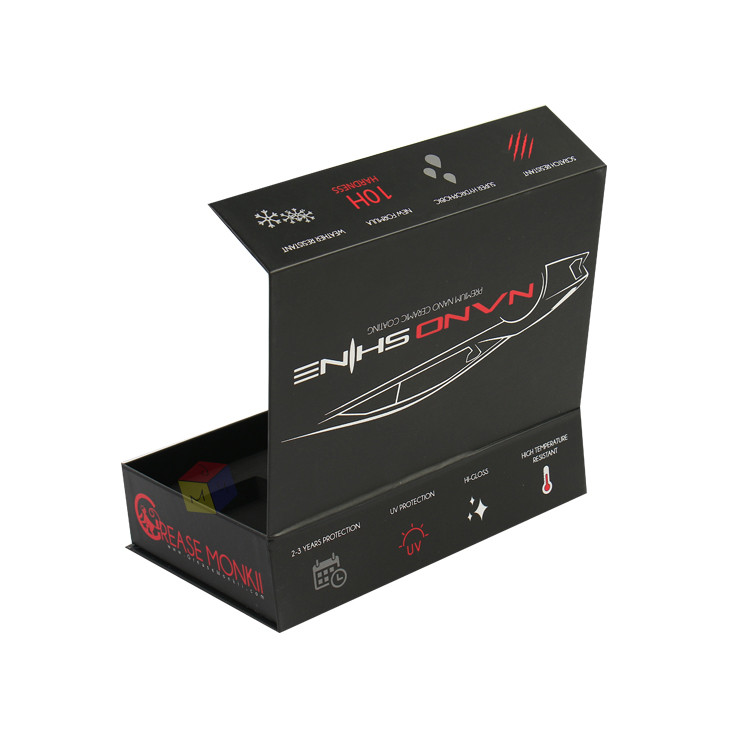 Premium Matte Black Magnetic Closure hard Cardboard Paper Packaging Box With Eva Insert Custom Design Print