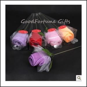Quality cheap promotional creative rose design cotton towel wedding birthday festival gift wholesale