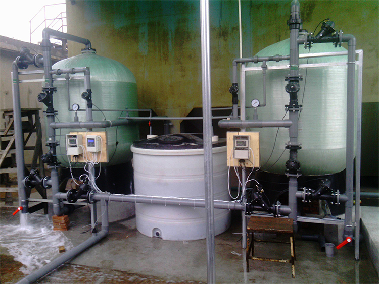 100L/Hour Water Softener Treatment Systems 75% Recovery Efficiency